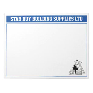 Building Company Notice to Personalise. Notepad