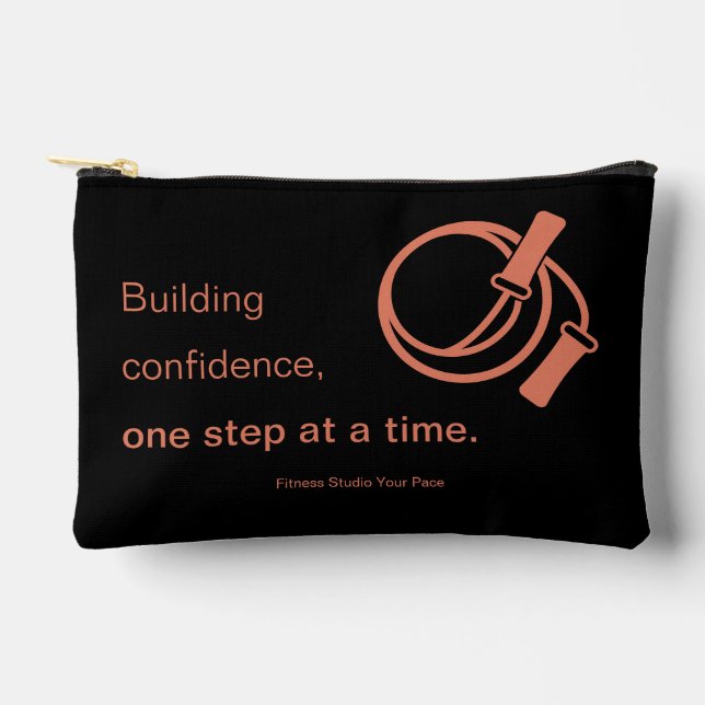 Building Confidence, One Step at a Time - Orange Accessory Pouch (Front)