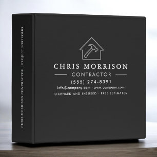Building Construction Black Silver Binder