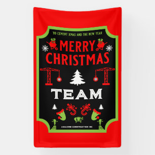 Building Construction Christmas Banner