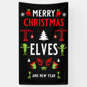 Building Construction Christmas Ugly Banner