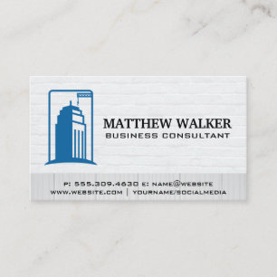 Building Construction Site Brick Wood Business Card