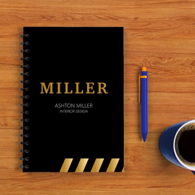 Building Contractor Black And Metallic Gold Notebook (Building Contractor Black And Metallic Gold Notebook)