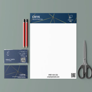 Building Contractor Elegant Branding Dark Letterhead