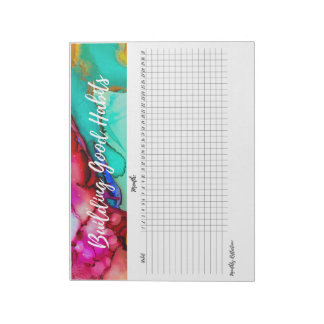 Building Good Habits Monthly Tracking Notepad