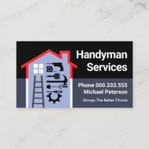 Building Home Frame Handyman Service Business Card