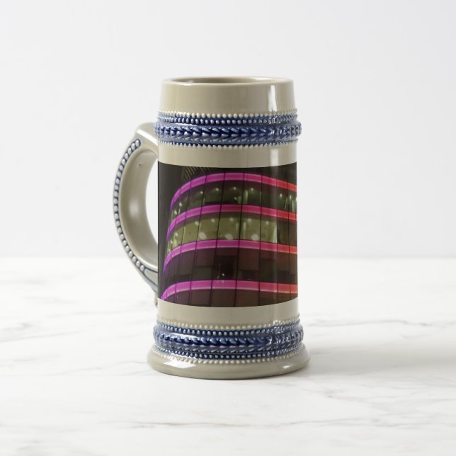 Building Lighting Grey /Blue 22 oz Stein (Front Left)