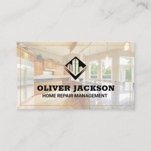 Building Logo Modern Kitchen Real Estate Business Card