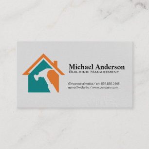 Building Management   Handyman Logo Business Card