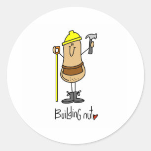 Building Nut Classic Round Sticker