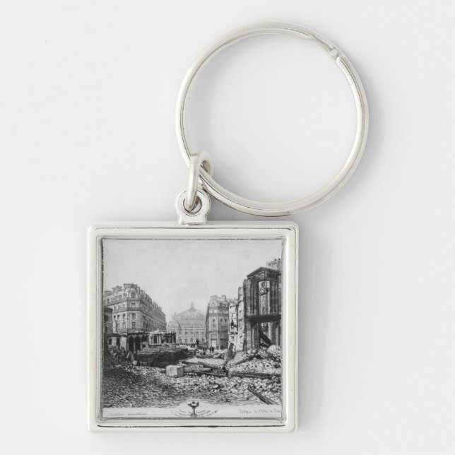 Building of Avenue de l'Opera 2 Keychain (Front)