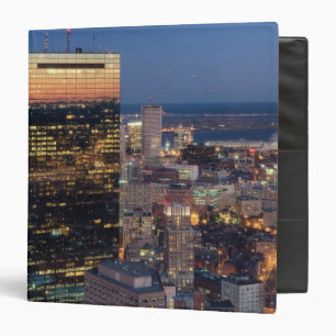 Building of Boston with light trails on road Binder