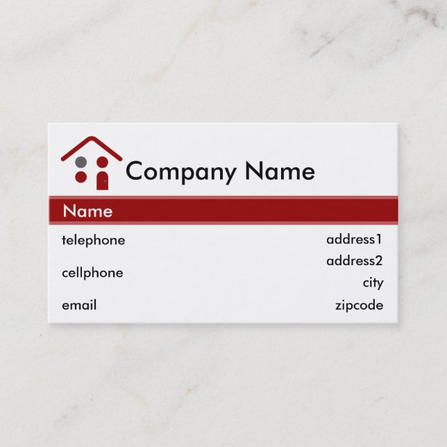 Building or Roofing Business Card Design (Front)