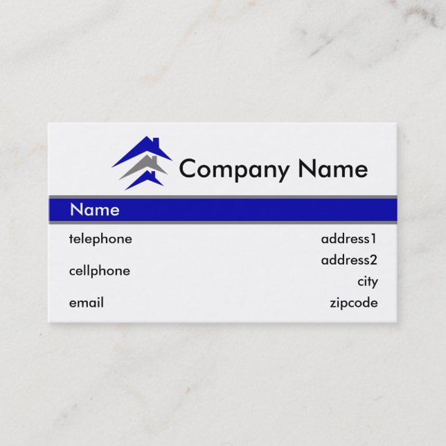 Building or Roofing Business Card Design (Front)