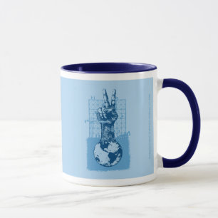 Building Peace Ringer Mug Blue