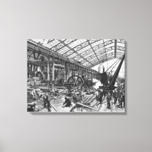 Building site of the Galerie des Machines Canvas Print