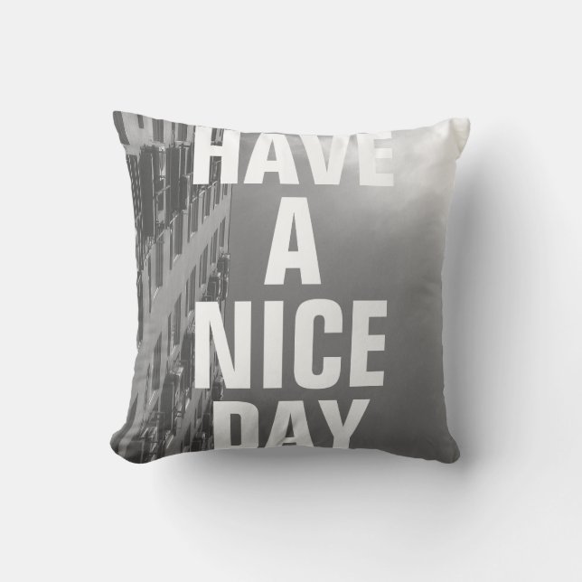 Building&Sky / Concrete wall Throw Pillow (Front)