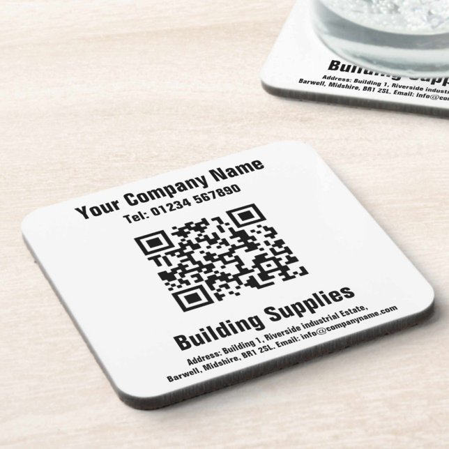 Building Supplies QR Code Design Coaster (Creator Uploaded)