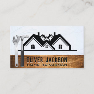 Building Tools   Property Icon   Wood Business Card