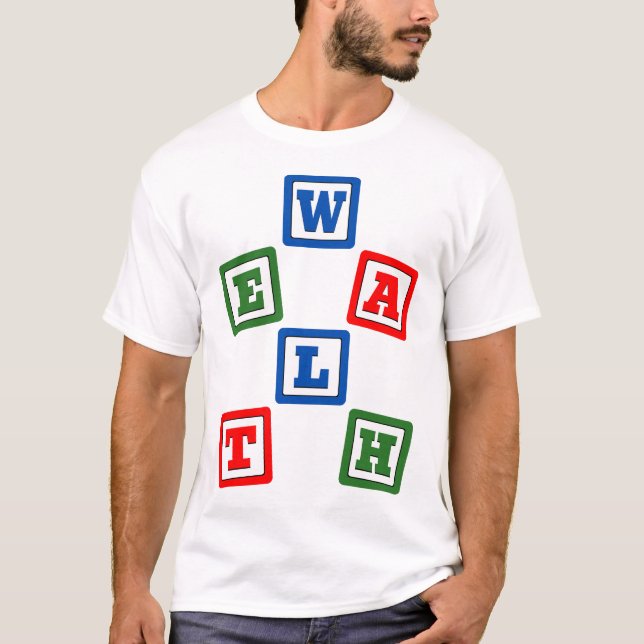 Building Wealth Block by Block Financial Freedom T-Shirt (Front)