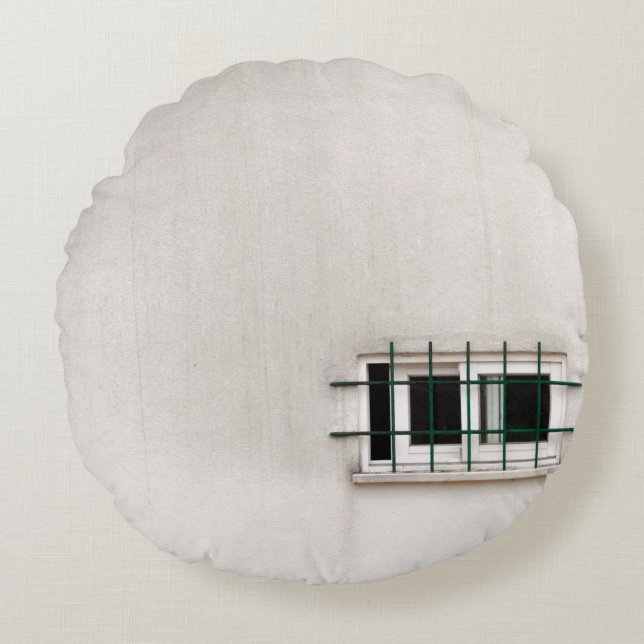 Building window architecture old round pillow (Front)