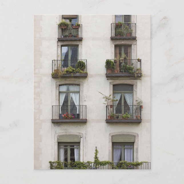 Building with balconies postcard (Front)