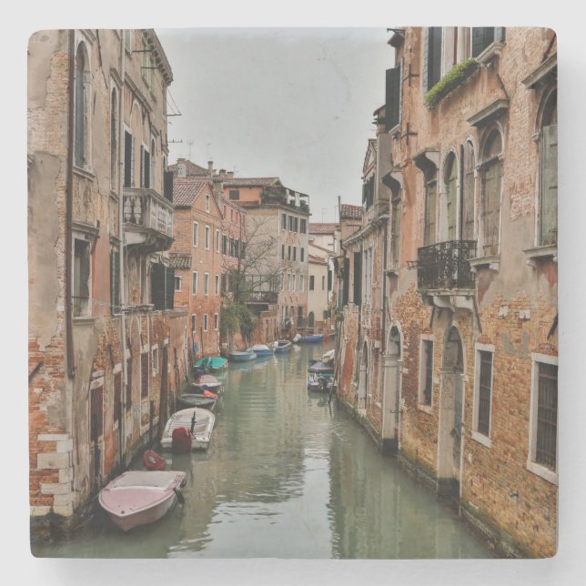 Buildings along canals of Venice Stone Coaster (Front)