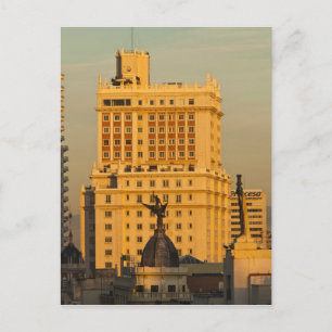 Buildings along Gran Via and Edificio Espana Postcard
