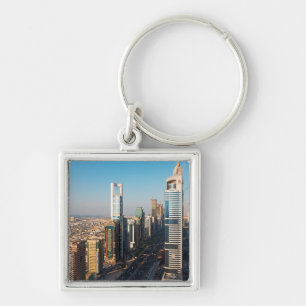 Buildings Along Sheikh Zayed Road, Dubai Keychain