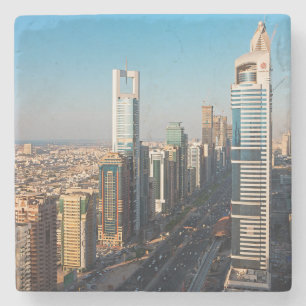 Buildings Along Sheikh Zayed Road, Dubai Stone Coaster