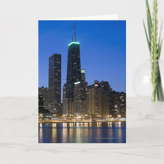 Buildings along the downtown Chicago lakefront 2 Card (Front)
