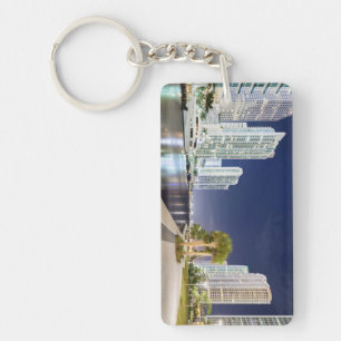 Buildings along the Miami River Riverwalk Keychain