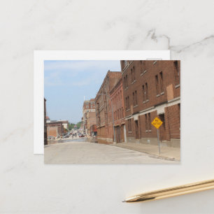 Buildings and NO OUTLET in Burlington, Iowa Postcard