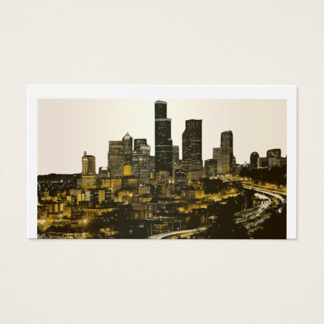 Buildings City Profile Card Stylish High buildings (Front)