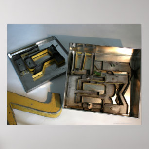 Building's Game Metal Letters Typography Poster