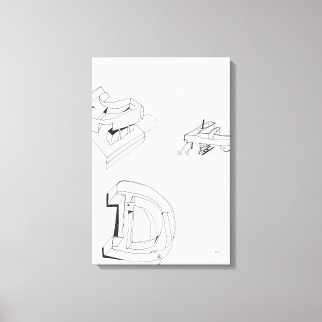 Building's Games CLD Monogram Drawing 15 Canvas (Front)