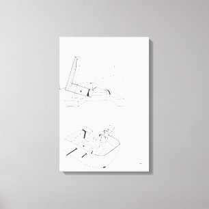 Building's Games LAG Monogram Drawing 16 Canvas