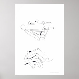 Building's Games with VF Monogram Cubes Drawing 12 Poster