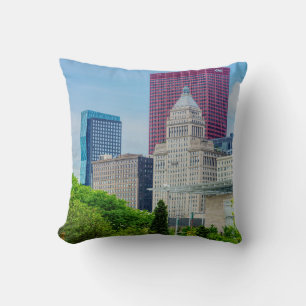 Buildings In Chicago Throw Pillow