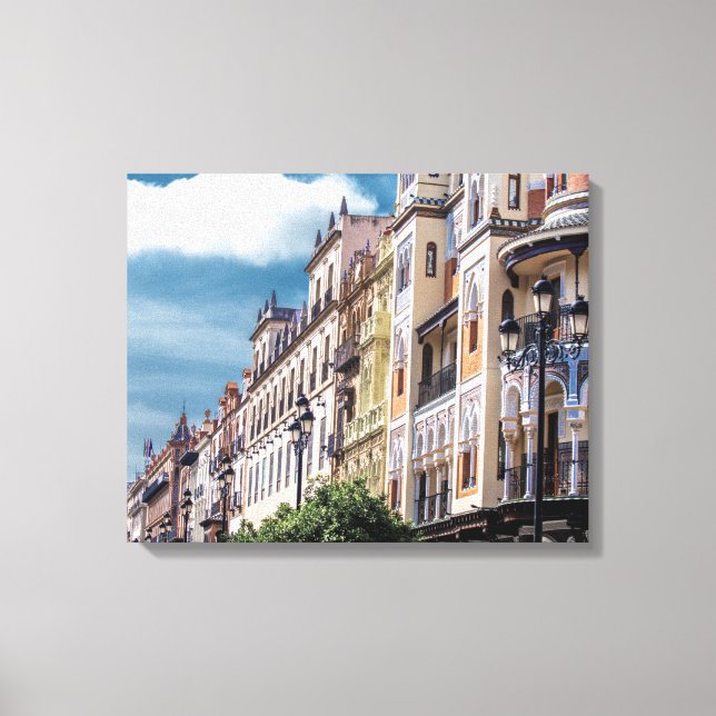 Buildings in Sevilla, Spain Canvas Print (Front)