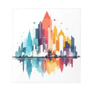 Buildings Landscape Modern Skyscrapers City Life Notepad
