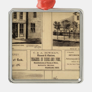 Buildings, Oil City, Franklin, Tarr Farm Metal Ornament