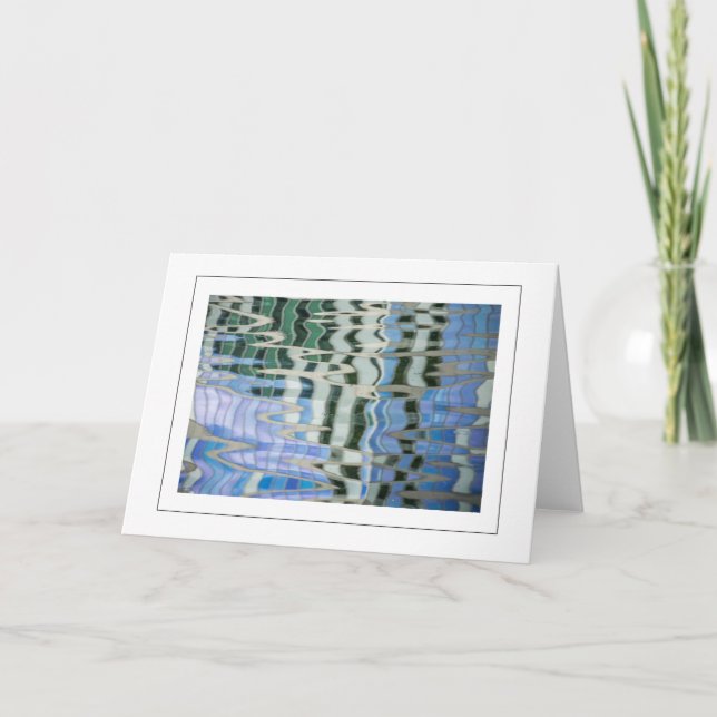 Buildings water reflection greeting card (Front)