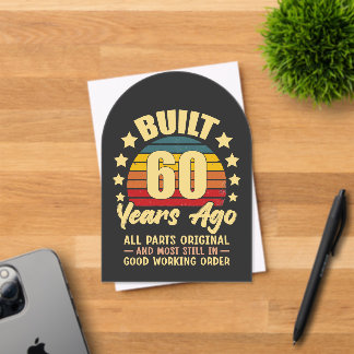 Built 60 Years Ago All Parts Original 60 Birthday Acrylic Invitations