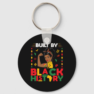 Built By Black History Month Strong African Pride Keychain