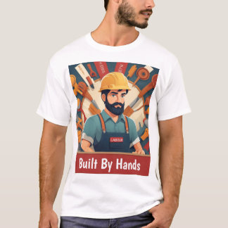 Built By Hands – Labour Day Worker T-Shirt Design
