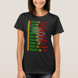 Built By Teach Black History Month Kids Proud Afri T-Shirt