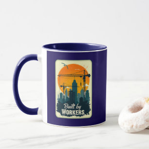 Built by Workers Retro Labor Day Shirt Mug