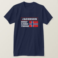 "Built Fjord Tough" and Norwegian Flag T-Shirt