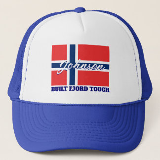 "Built Fjord Tough" and Norwegian Flag Trucker Hat